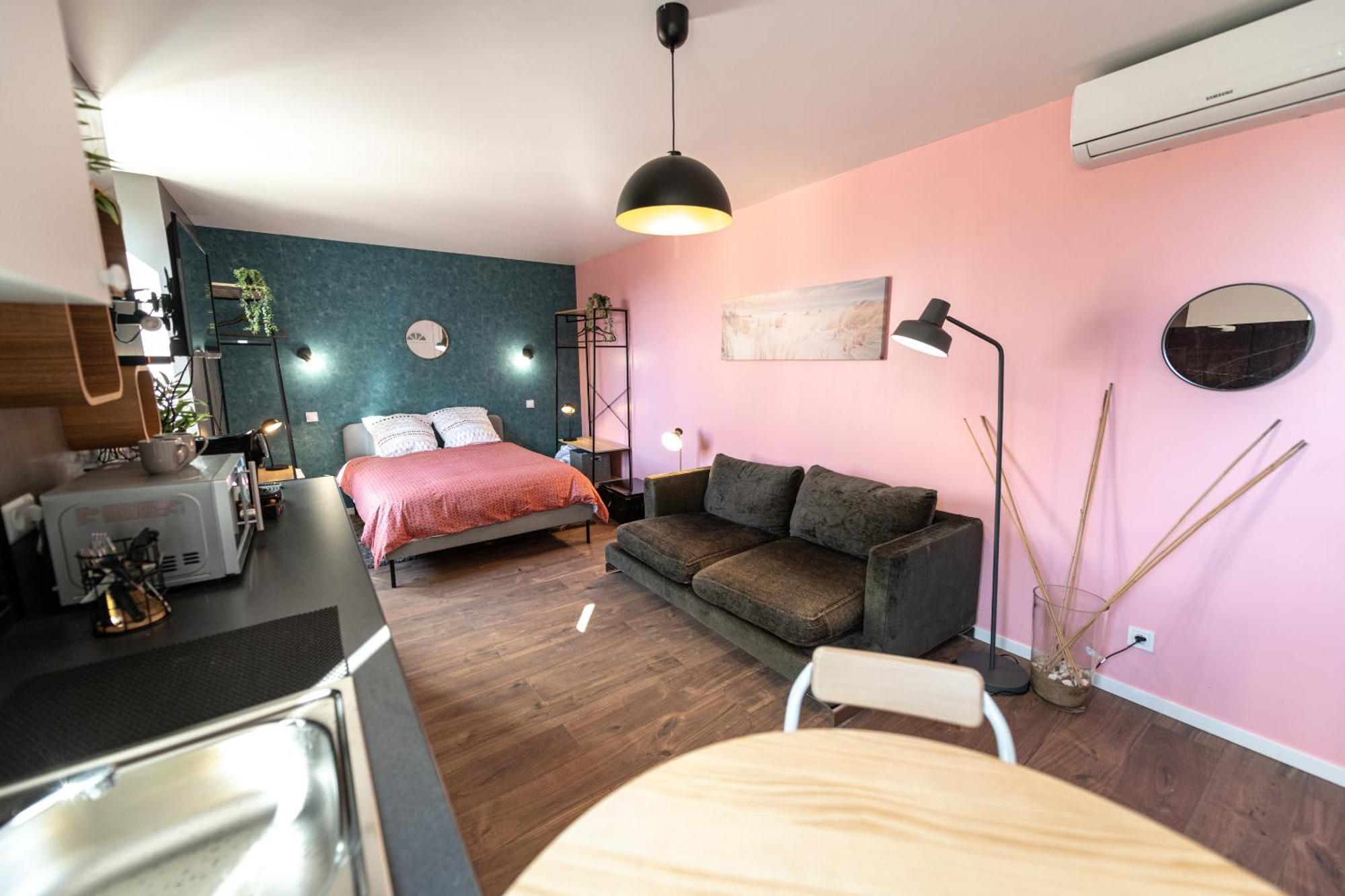 Kasa Lounge - Climatisation - Au Calme Daire Rive-de-Gier Dış mekan fotoğraf